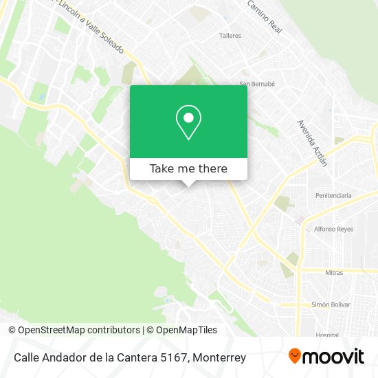Mapa de Calle Andador de la Cantera 5167