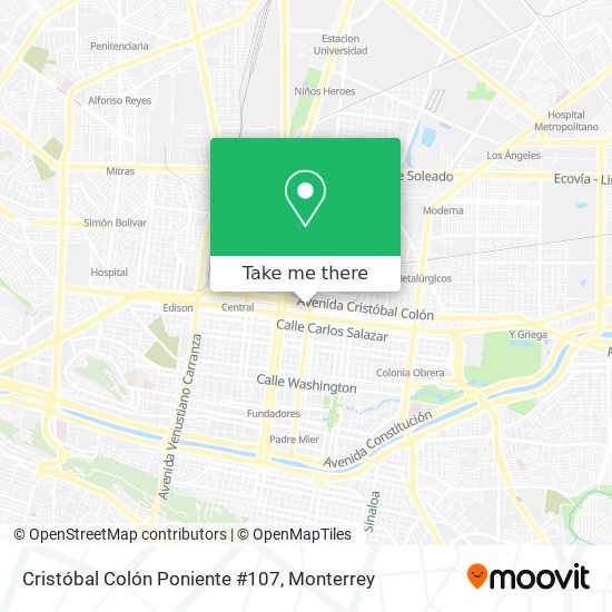 Cristóbal Colón Poniente #107 map