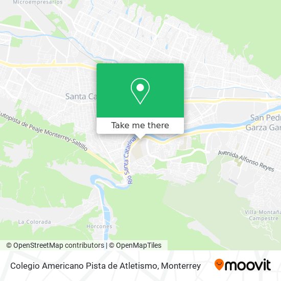 Mapa de Colegio Americano Pista de Atletismo