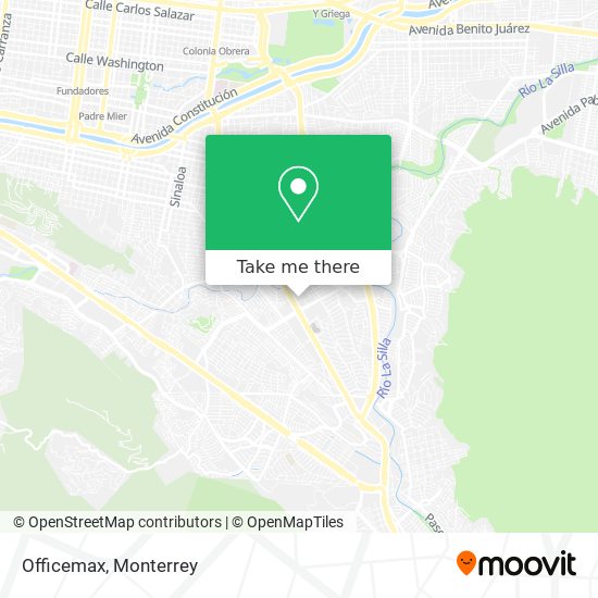 How to get to Officemax in Monterrey by Bus or Metrorrey?