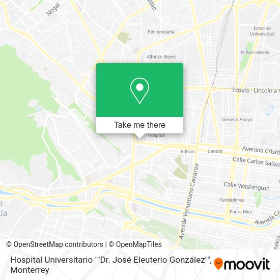 Hospital Universitario ""Dr. José Eleuterio González"" map