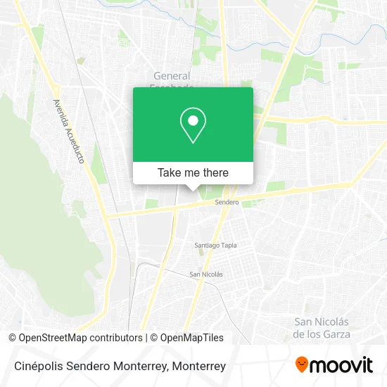 Mapa de Cinépolis Sendero Monterrey