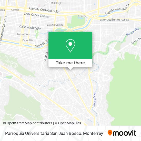 Mapa de Parroquia Universitaria San Juan Bosco