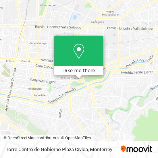 Torre Centro de Gobierno Plaza Cívica map