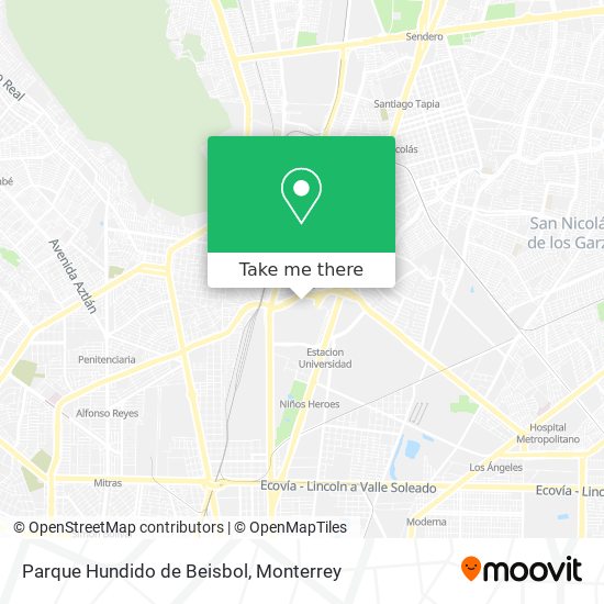 Mapa de Parque Hundido de Beisbol