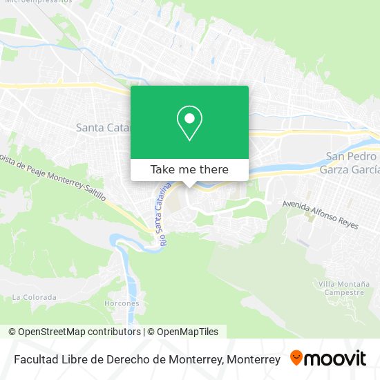 Facultad Libre de Derecho de Monterrey map