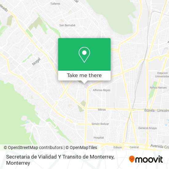 Secretaria de Vialidad Y Transito de Monterrey map