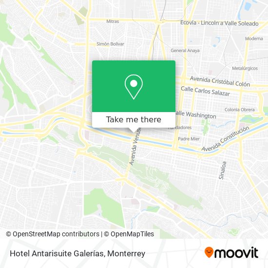 Hotel Antarisuite Galerías map