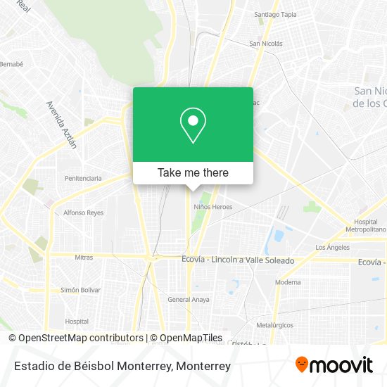 Estadio de Béisbol Monterrey map