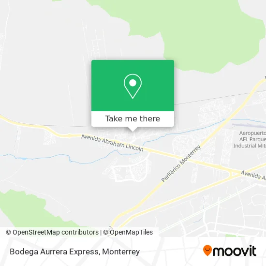 Bodega Aurrera Express map