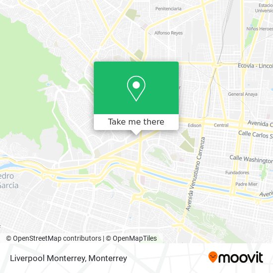 Mapa de Liverpool Monterrey
