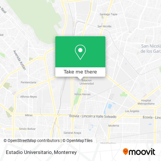 How to get to Estadio Universitario in Monterrey by Bus or Metrorrey?