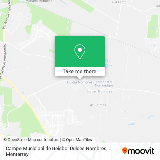 Campo Municipal de Beisbol Dulces Nombres map