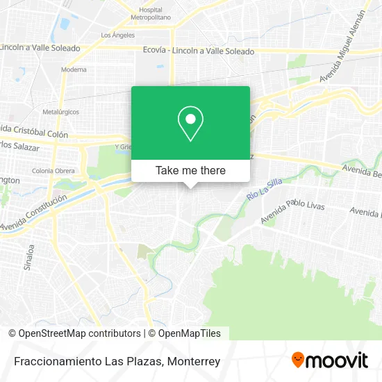 Fraccionamiento Las Plazas map