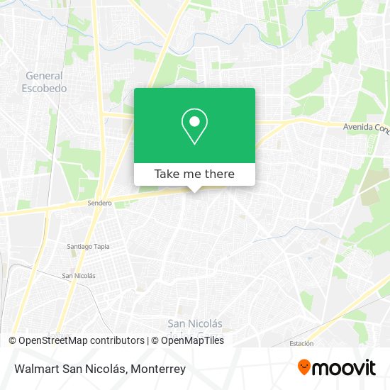 Walmart San Nicolás map