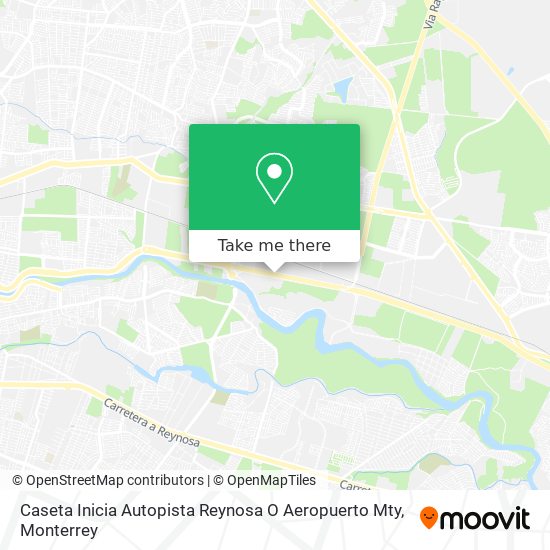 Caseta Inicia Autopista Reynosa O Aeropuerto Mty map