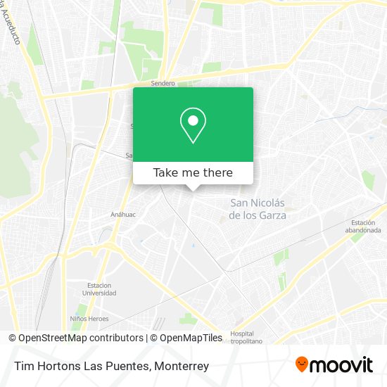 Tim Hortons Las Puentes map