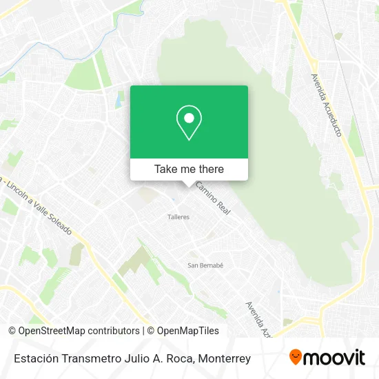 Mapa de Estación Transmetro Julio A. Roca