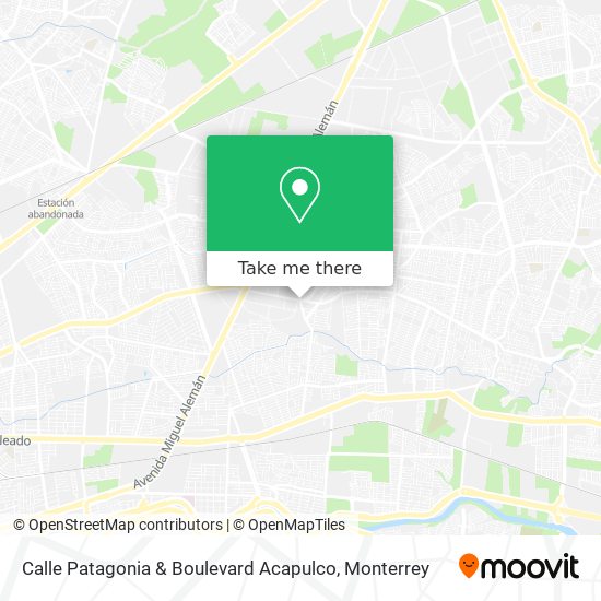 Calle Patagonia & Boulevard Acapulco map