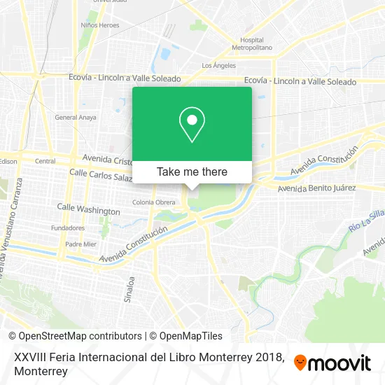 XXVIII Feria Internacional del Libro Monterrey 2018 map