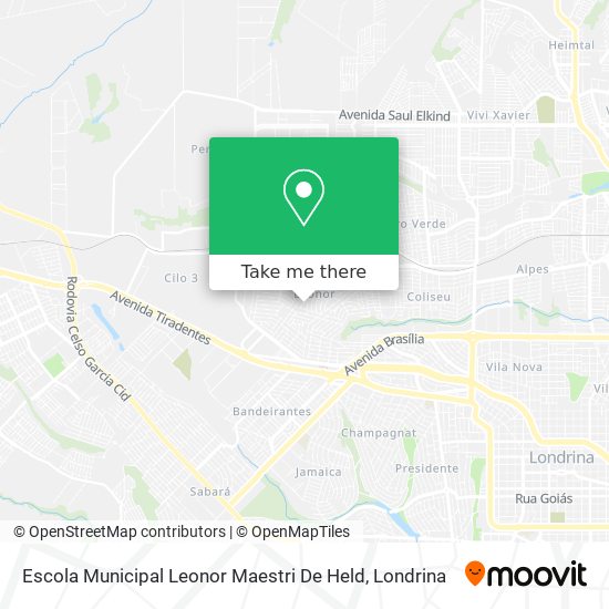 Mapa Escola Municipal Leonor Maestri De Held