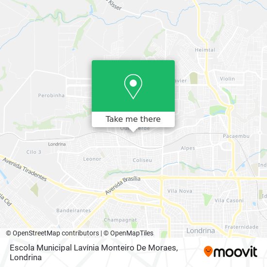 Mapa Escola Municipal Lavínia Monteiro De Moraes