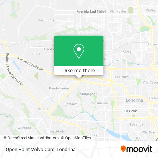 Open Point Volvo Cars map