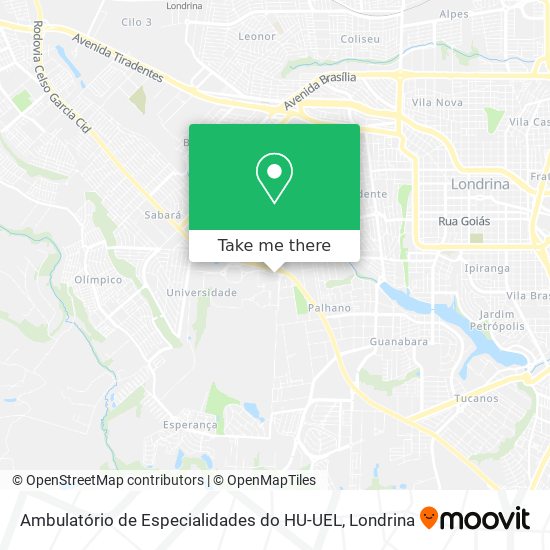 Ambulatório de Especialidades do HU-UEL map