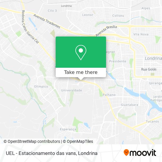 UEL - Estacionamento das vans map
