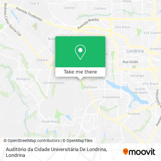 Mapa Auditório da Cidade Universitária De Londrina