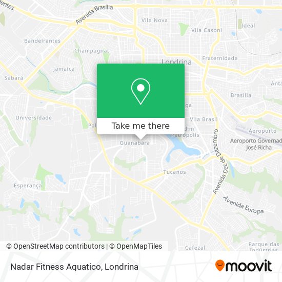 Nadar Fitness Aquatico map