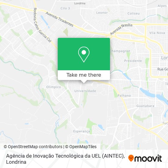 Agência de Inovação Tecnológica da UEL (AINTEC) map
