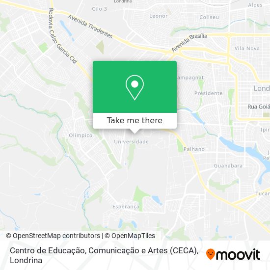 Centro de Educação, Comunicação e Artes (CECA) map