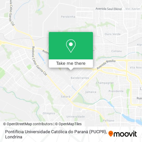 Pontifícia Universidade Católica do Paraná (PUCPR) map