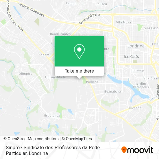Sinpro - Sindicato dos Professores da Rede Particular map