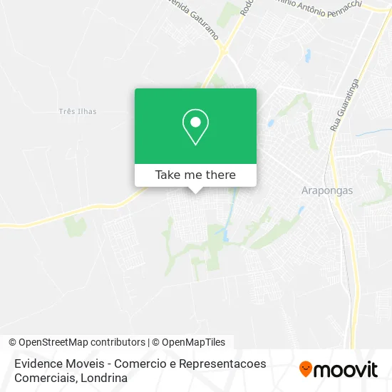Evidence Moveis - Comercio e Representacoes Comerciais map