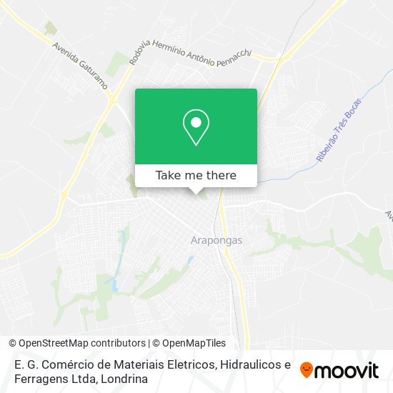 E. G. Comércio de Materiais Eletricos, Hidraulicos e Ferragens Ltda map