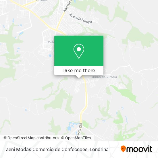 Zeni Modas Comercio de Confeccoes map