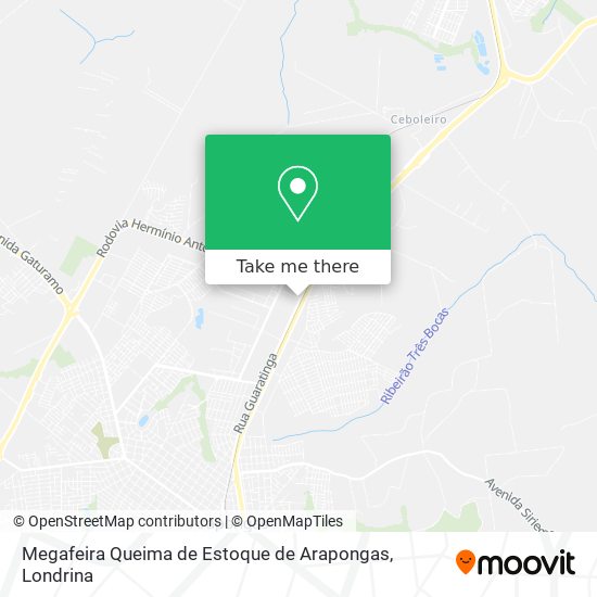 Megafeira Queima de Estoque de Arapongas map