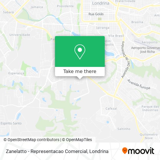 Zanelatto - Representacao Comercial map