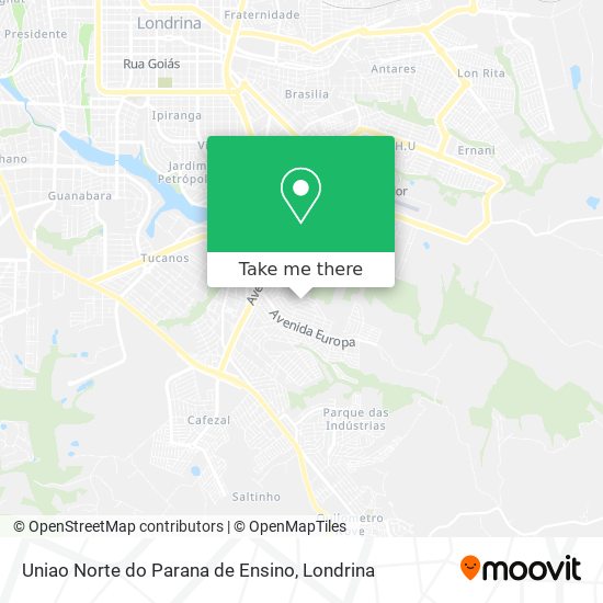 Uniao Norte do Parana de Ensino map