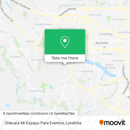Chácara 46 Espaço Para Eventos map