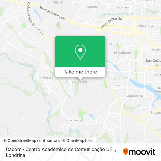 Cacom - Centro Acadêmico de Comunicação UEL map