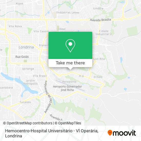 Hemocentro-Hospital Universitário - Vl Operária map