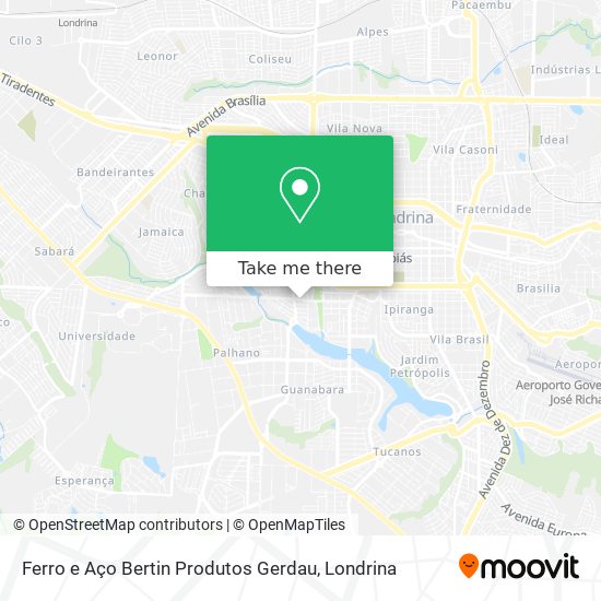 Ferro e Aço Bertin Produtos Gerdau map