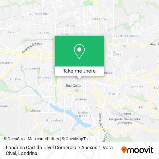 Londrina Cart do Civel Comercio e Anexos 1 Vara Civel map