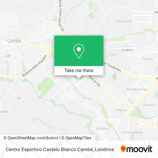 Centro Esportivo Castelo Branco Cambé map
