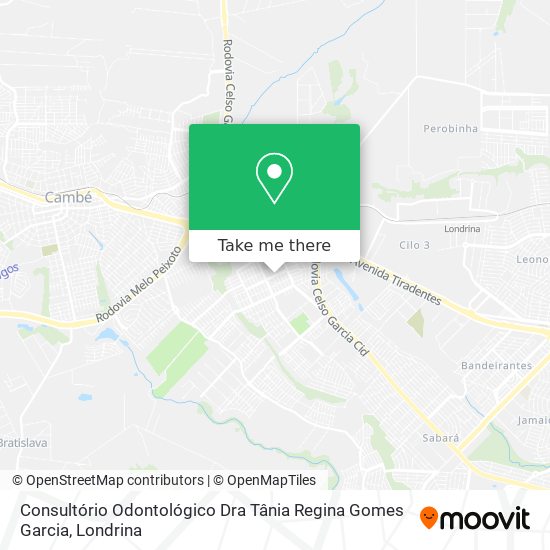 Consultório Odontológico Dra Tânia Regina Gomes Garcia map