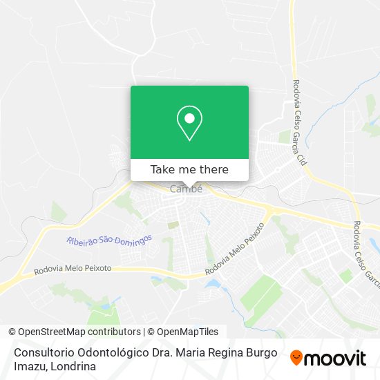 Consultorio Odontológico Dra. Maria Regina Burgo Imazu map