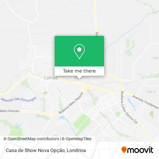 Casa de Show Nova Opção map
